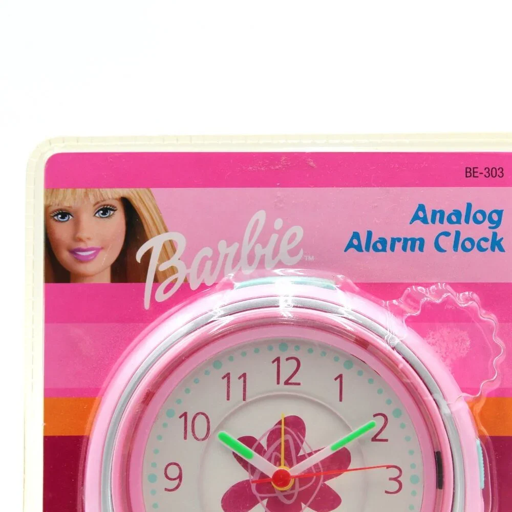 Vintage Barbie Analog Alarm Clock With Backlit Clock Face Item BE-303 Mattel NOS